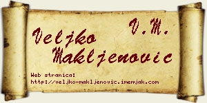 Veljko Makljenović vizit kartica